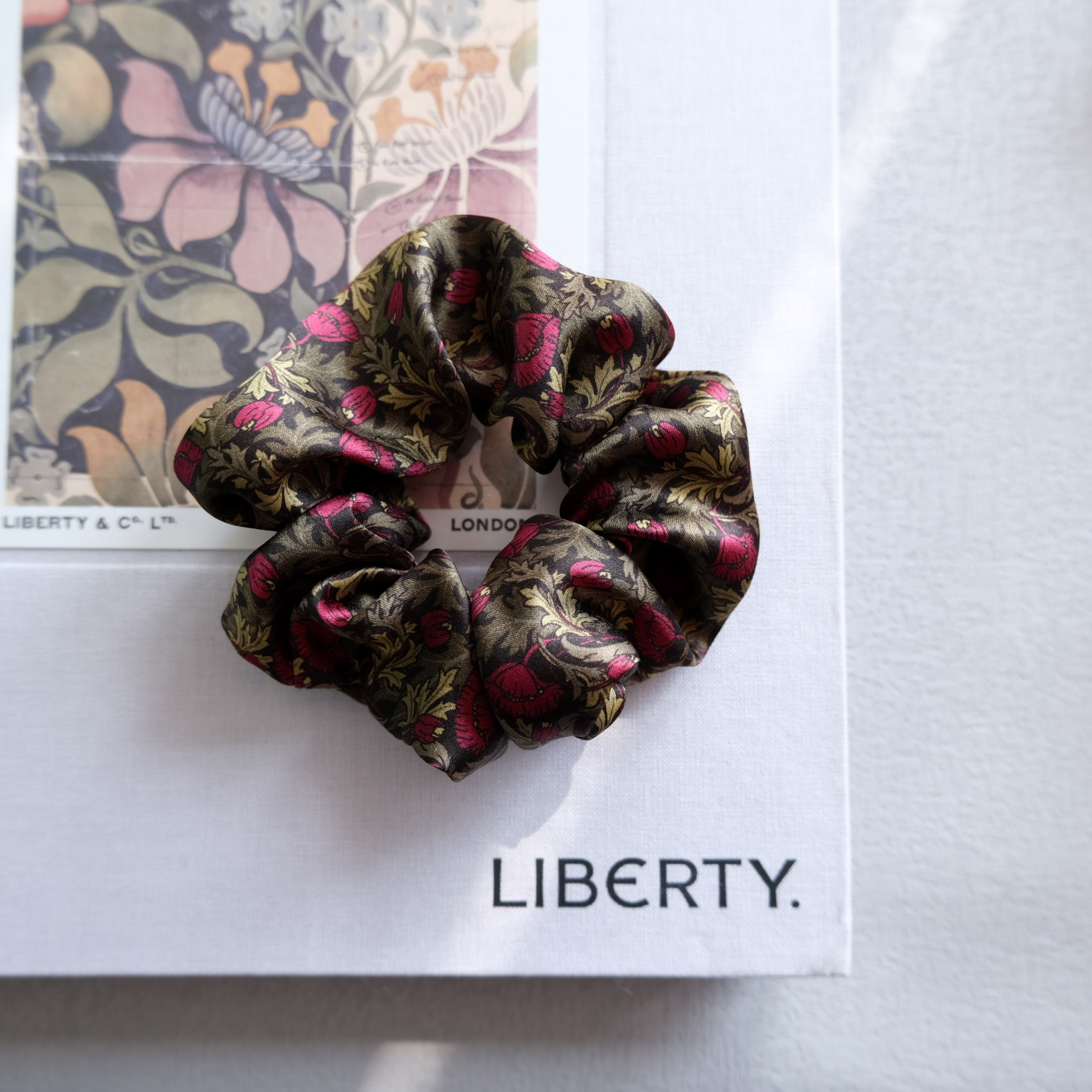 英国Liberty异域风碎花真丝发圈