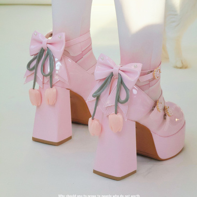 新品原创Lolita鞋高跟防水台lo鞋