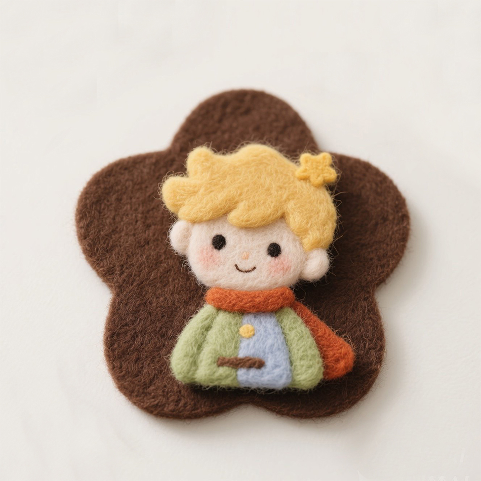 羊毛毡 戳戳乐 小王子胸针 简单手工DIY材料包可爱礼物活动送工具