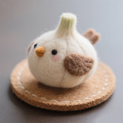 戳戳乐羊毛毡蒜鸟摆件手工材料包