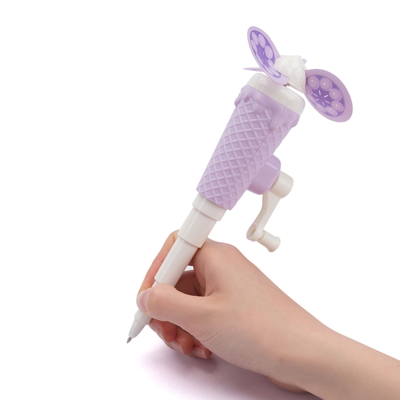 手持随身便携学生卡通迷你风扇儿童创意礼物手压手摇安全软叶风扇