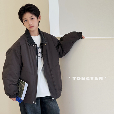 儿童棉服外套加厚假两件儿童棉袄