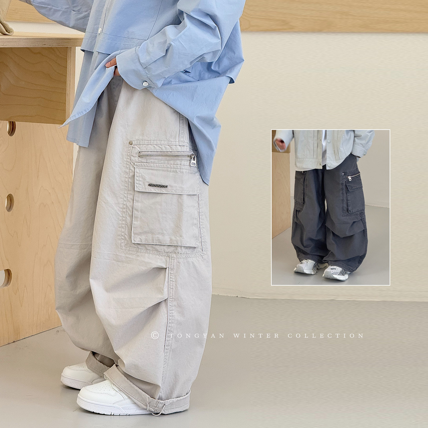 童装男童工装裤2026春装新款中大童休闲裤男孩洋气长裤儿童裤子潮