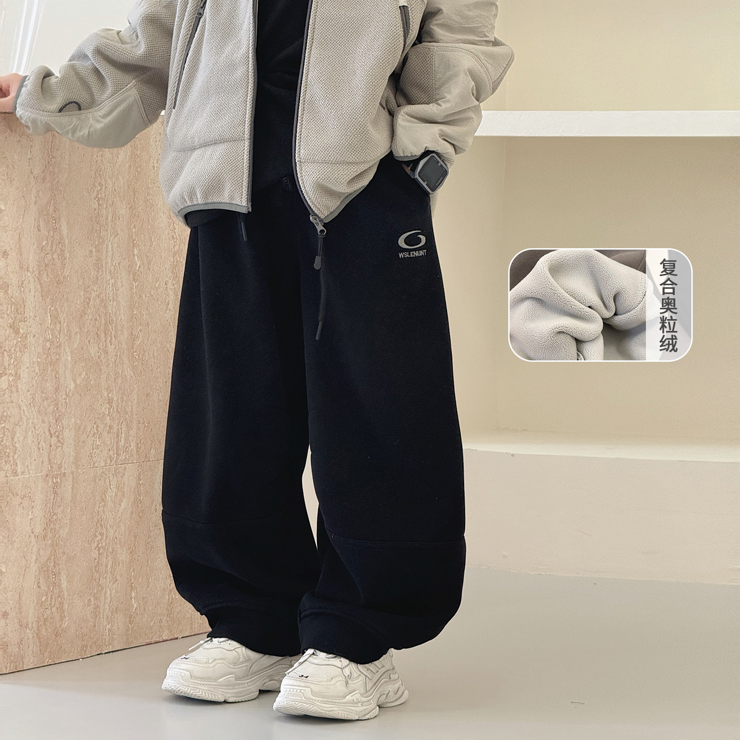 男童加绒运动裤2025冬新款儿童加厚裤子百搭男孩棉裤中大童休闲裤,童装/婴儿装/亲子装,裤子,淘宝优惠券,粉丝福利购,淘宝优惠卷