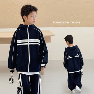 男童运动套装2026春季新款潮牌中大童外套帅气男孩长裤儿童两件套