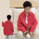 韩版 2026早春新款 中大童上衣洋气格子衬衣儿童外套潮 衬衫 男童长袖