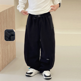 子2025冬装 儿童运动裤 新款 洋气男孩棉裤 加厚中大童长裤 男童加绒裤