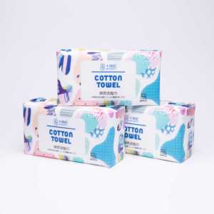 现货十尚纪抽取式洗脸巾一次性洁面棉柔不掉絮出口韩国10包装新货