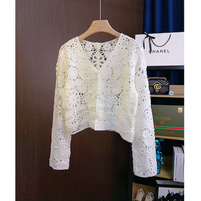 钩花轻奢镂空重工高级感开衫