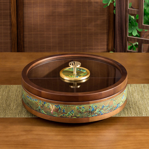 新中式实木果盘高级家用