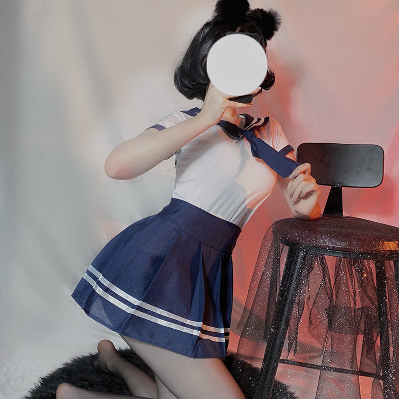 JAPANESE NAVAL ACADEMY STYLE JK UNIFORM STUDENT SHORT SKIRT SEXY COSPLAY SAILOR PURE CUTE SEDUCTION SUIT