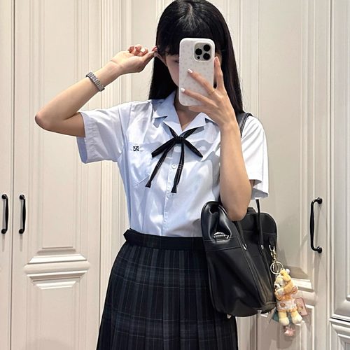 中牌制服馆开襟短袖衬衫