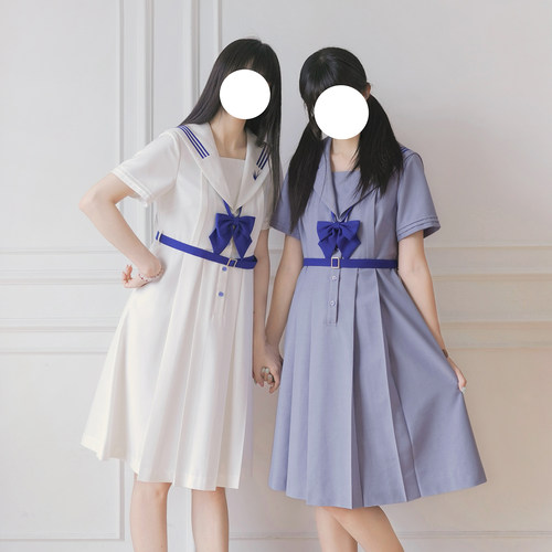 中牌TC盛夏服绀三本水手连衣裙