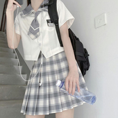 中牌制服馆 水无月秋冬毛料jk制服学院风短裙百褶半身少女格裙