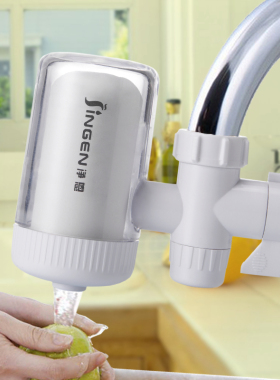 净恩JN-15透明水龙头净水器自来水过滤器 家用厨房直饮净化滤水器