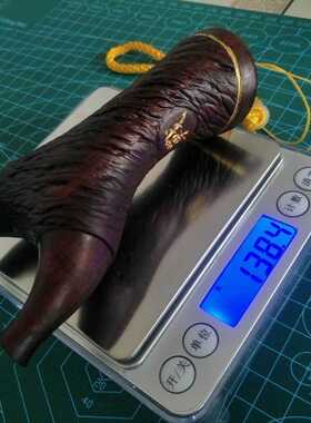 金丝楠水波纹满星天罡小叶紫檀扁皮弹弓紫檀木料红檀小豹王弹弓