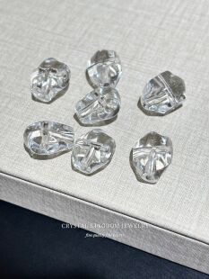 天然净体白水晶雕刻一体三通鱼鳍藏式108颗佛珠单珠diy手链项链