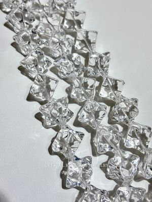 天然超透亮白水晶梅尔卡巴串珠半成品水晶散珠diy手工原创配件