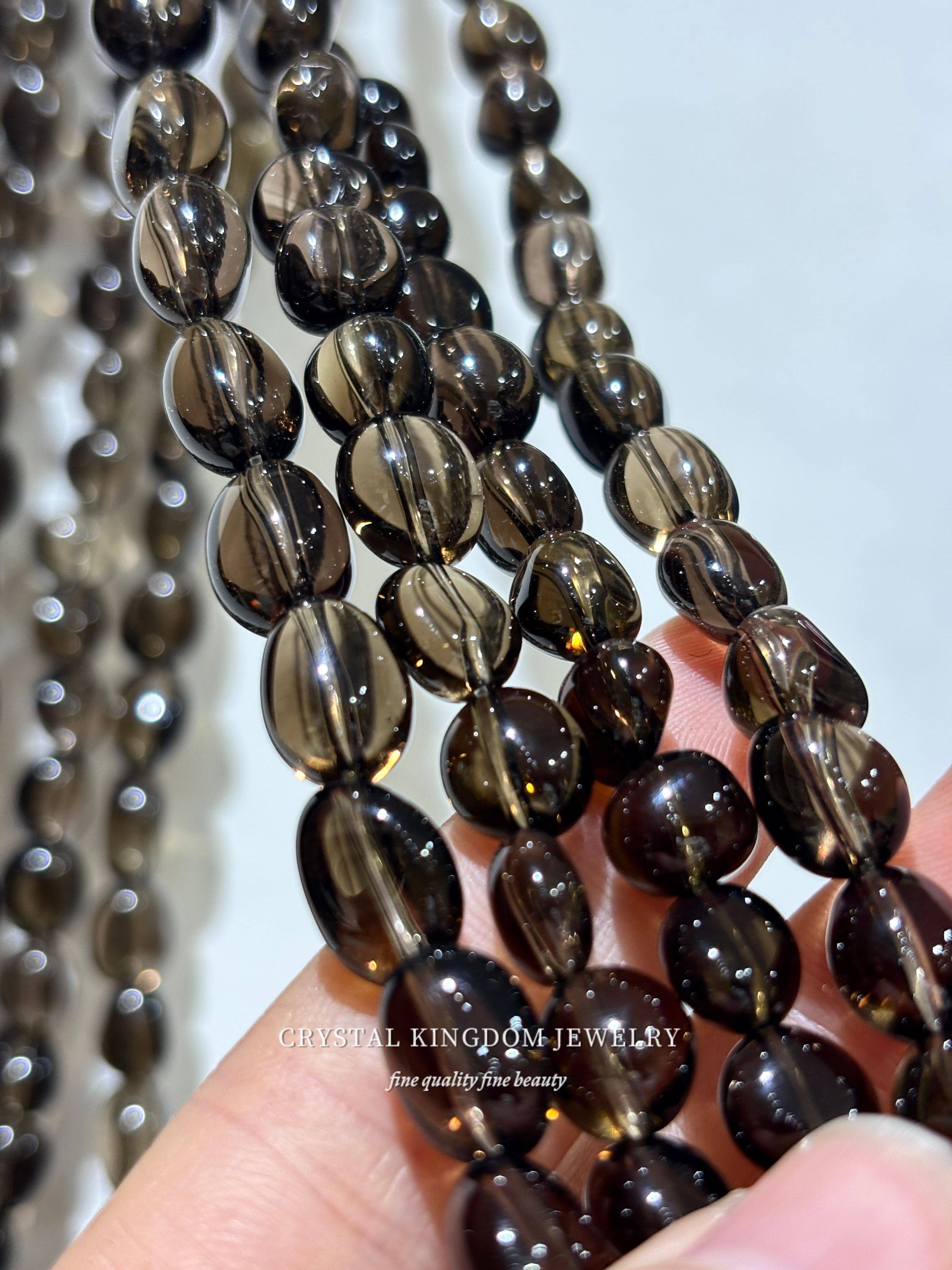 天然超干净茶水晶椭圆随型半成品散珠单珠diy串珠手项链手工配件,饰品/流行首饰/时尚饰品新,DIY配件,淘宝优惠券,粉丝福利购,淘宝优惠卷