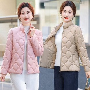棉衣女短款轻薄羽绒棉服2025新款中年妈妈装洋气淑女秋冬季小棉袄