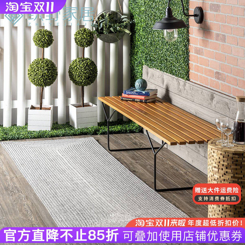 手工编织地毯客厅茶几沙发垫卧室床边毯现代简约轻奢家用地垫定制