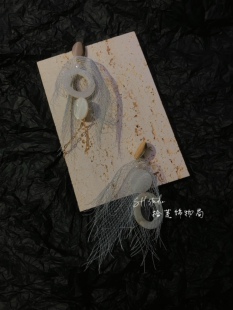 小众白色云雾纱不对称耳饰