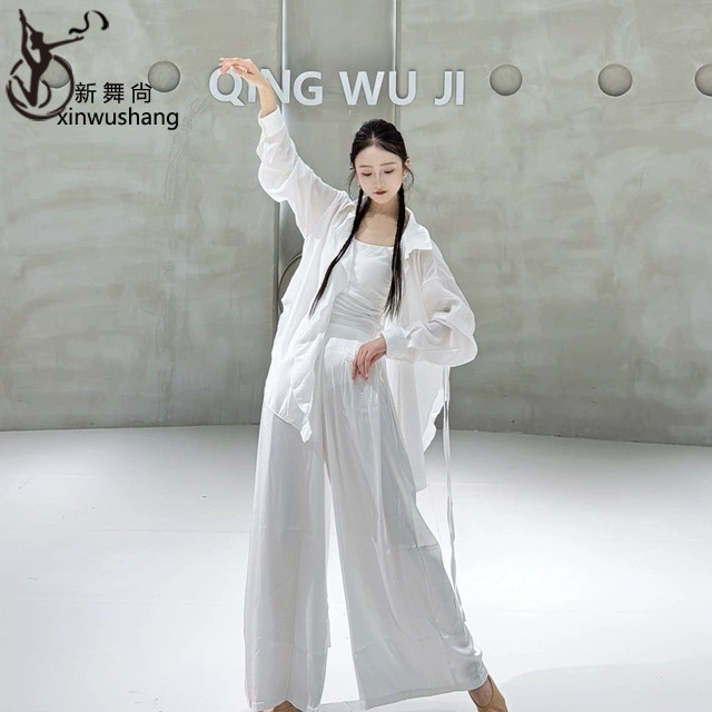 现代舞宽松长袖飘逸衬衣春夏男女同款爵士舞中国舞成人舞蹈服上衣,运动/瑜伽/健身/球迷用品,现代舞服装,淘宝优惠券,粉丝福利购,淘宝优惠卷