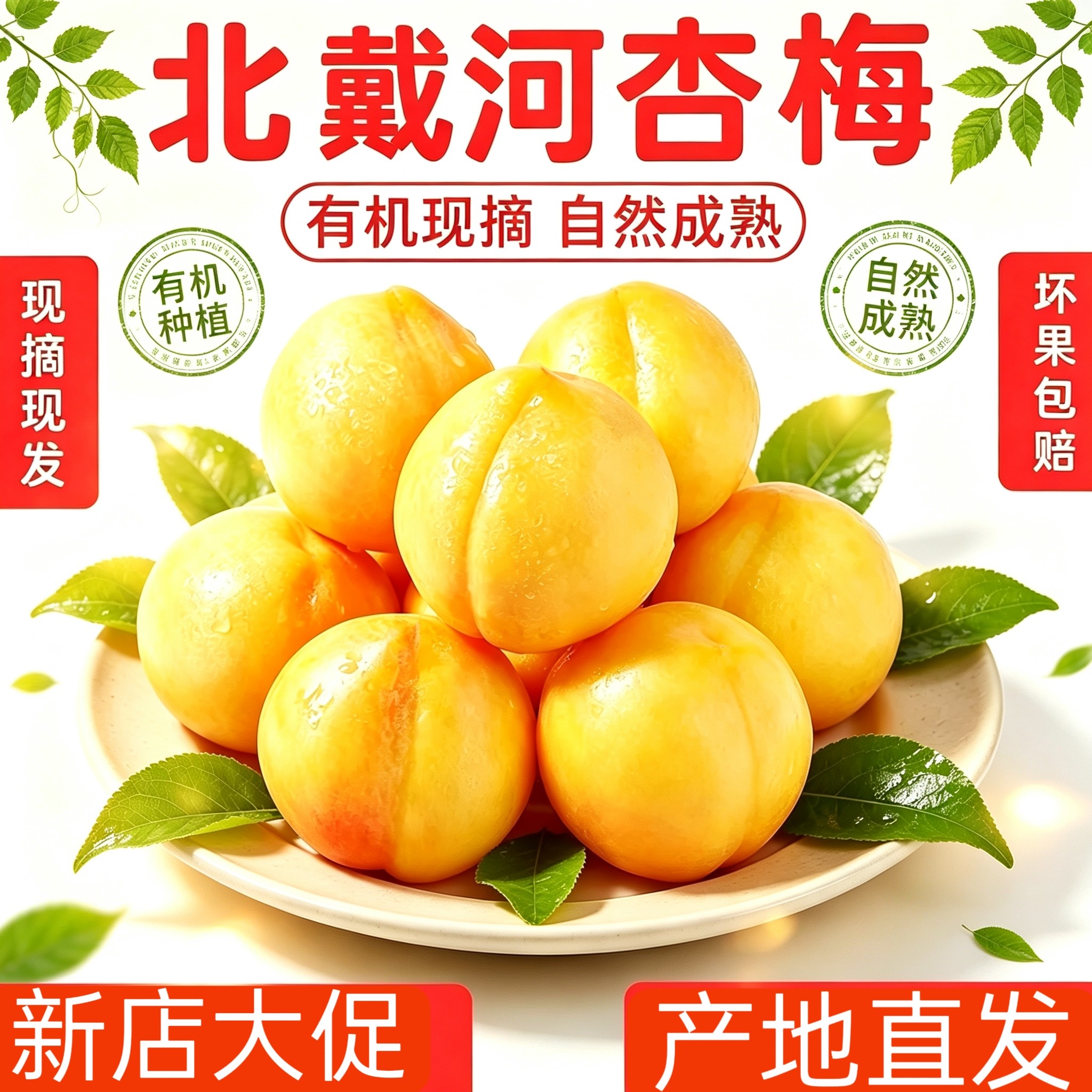 北戴河杏梅5斤包邮秦皇岛特产