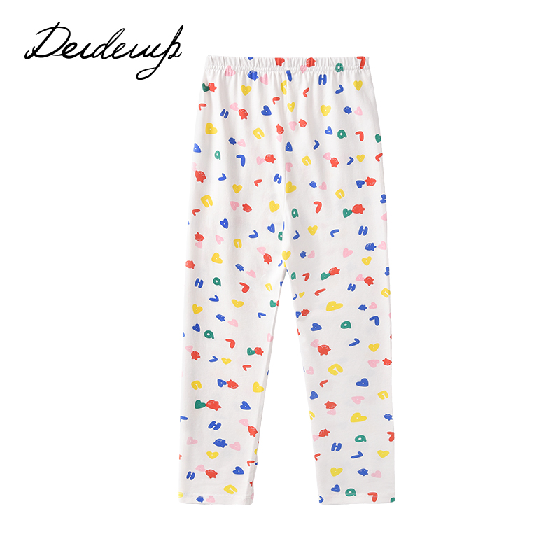 deideiup童装2025春夏新款休闲裤薄款字母印花女中大童长裤打底裤