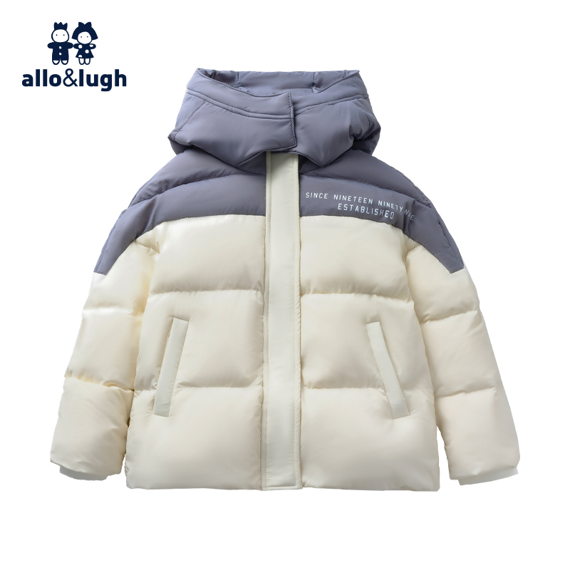 【反季降价清仓】allolugh男童羽绒服冬季中长款白鸭绒中小童保暖