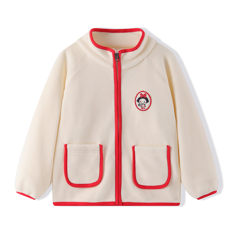 阿路和如儿童2025春季男女中小宝宝童装暖和奥利绒外套柔软保暖