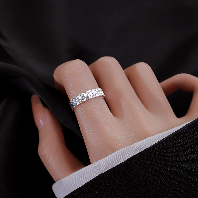 Z小姐女999纯银日韩开口戒指