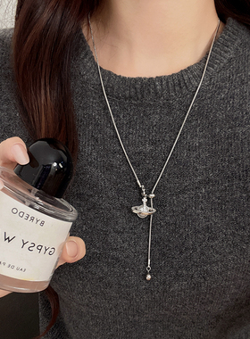 Z小姐精致星球吊坠流苏毛衣链女