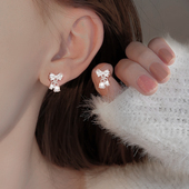 Z小姐 铃兰礼颂 999银铃兰花耳环女螺旋拧扣养耳洞耳钉气质耳饰