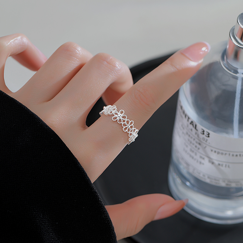 Z小姐女925纯银日韩开口戒指