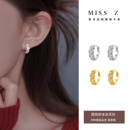 Z小姐999银铜钱碎冰冰耳扣女复古气质高级感耳环2025新款 耳饰 爆款