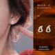 Z小姐999银螺纹锆石葫芦耳钉女2025新款 爆款 轻奢气质小众设计耳饰