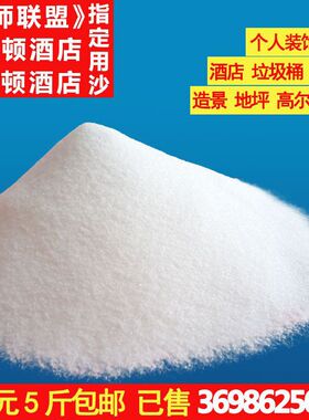 烟灰缸灭烟沙5斤纯白石英砂酒店垃圾桶枯山水造景儿童沙滩肌理画