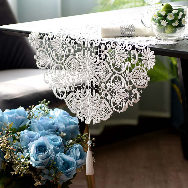 蕾丝桌旗电视柜盖布美式餐桌旗盖巾ins梳妆台装饰巾长 欧式茶几旗,居家布艺,桌旗,淘宝优惠券,粉丝福利购,淘宝优惠卷