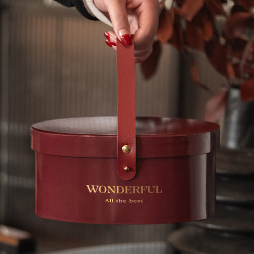 2026新年马年手提椭圆盒烘焙牛轧糖雪花酥包装盒曲奇盒子礼品盒子