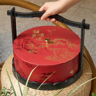 2026新年马年牛轧糖雪花酥抱抱桶包装盒年货礼物礼盒礼品空盒子