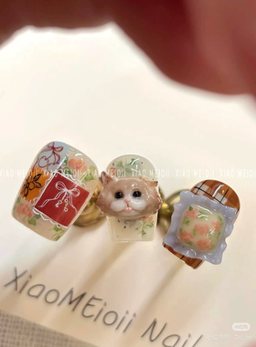 Kusacollection联名榴莲少女猫猫模具猫咪变装秀diy穿戴甲模具