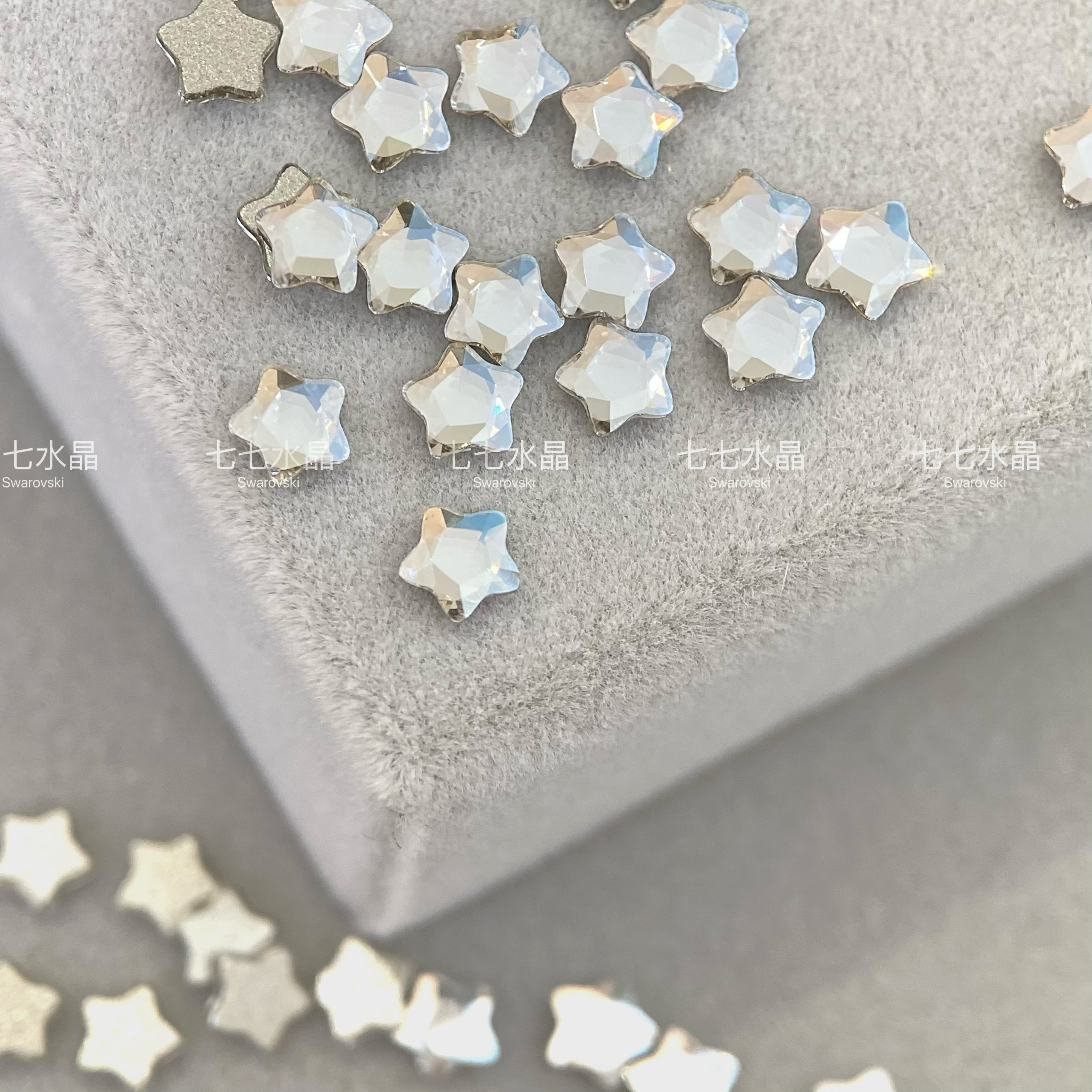 正品施家水晶华子2754平底胖星001mol月光白美甲装饰宠物发夹diy,彩妆/香水/美妆工具,指甲装饰,淘宝优惠券,粉丝福利购,淘宝优惠卷