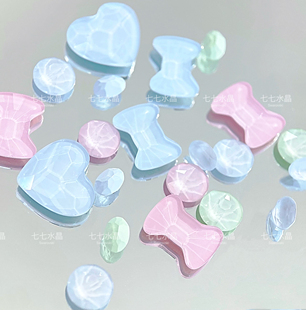 正品施家水晶华子停产l102sl103sl104s果冻色合集宠物发夹装饰diy