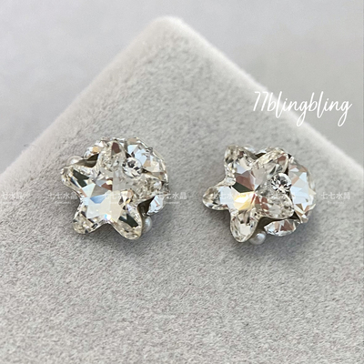 施家华子水晶正品4754尖底海星成品钻球合集美甲装饰饰品主钻8mm