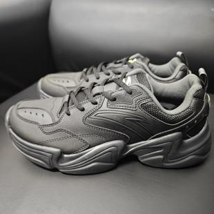 纯黑老爹鞋 鞋 112338813 大码 安踏行者男皮面防水轻便软底运动45码