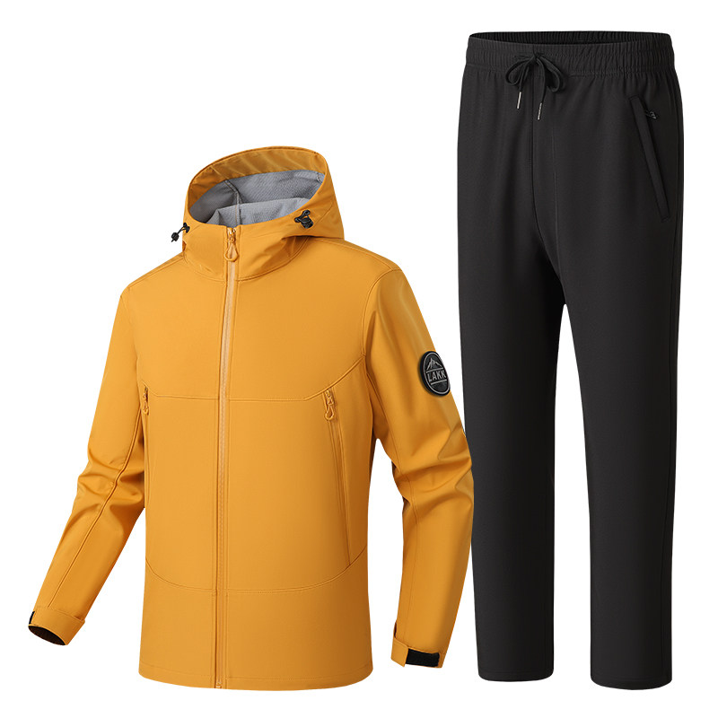 秋冬亲子装冲锋衣男女款户外防风防水夹克运动套装登山服冲锋套装