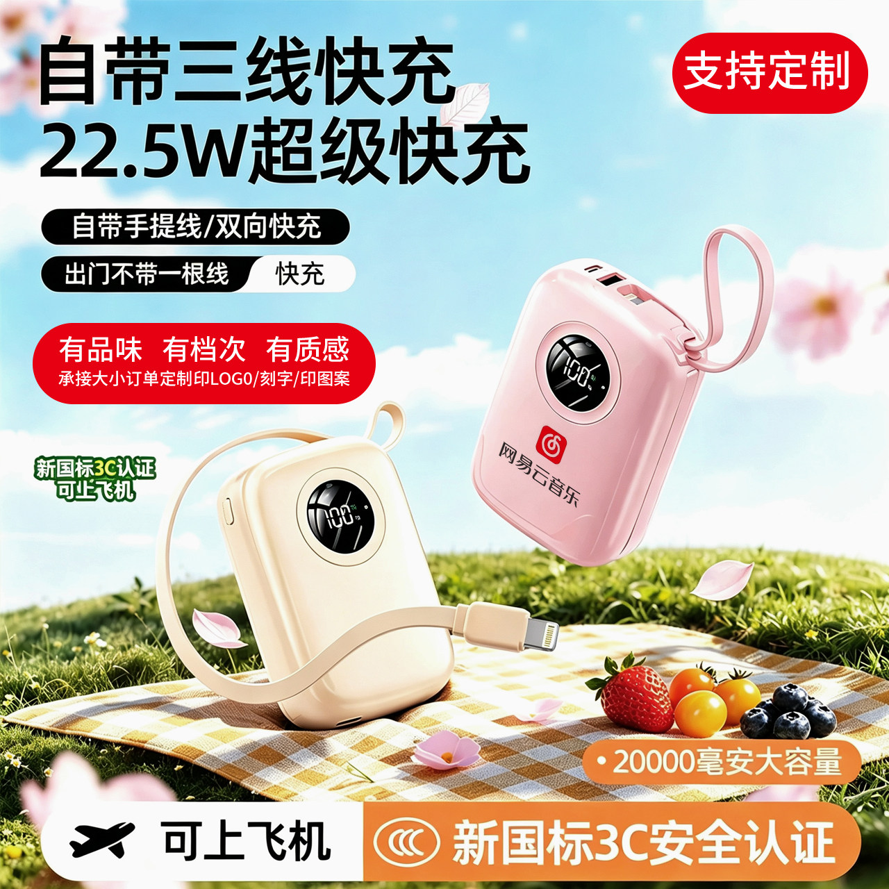 3c认证充电宝定制logo企业节日活动宣传公司年会高端伴手礼物品盒