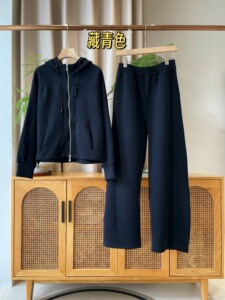 2025新款早秋风名媛抽绳休闲套装轻奢高品质空气棉 卫衣套装女