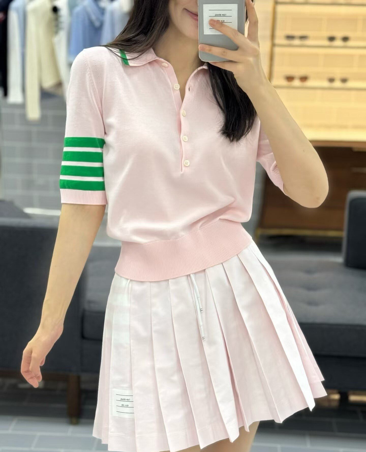 减龄条纹polo针织短袖女 夏季薄款修身翻领上衣休闲学院风通勤